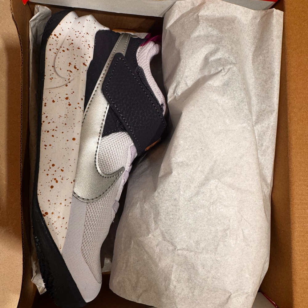 Nike Team Hustle D 10 SE in Grape and Silver